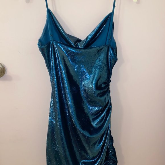 Cinq à Sept Astrid Dress in Teal Topaz Size 4 - Picture 6 of 7